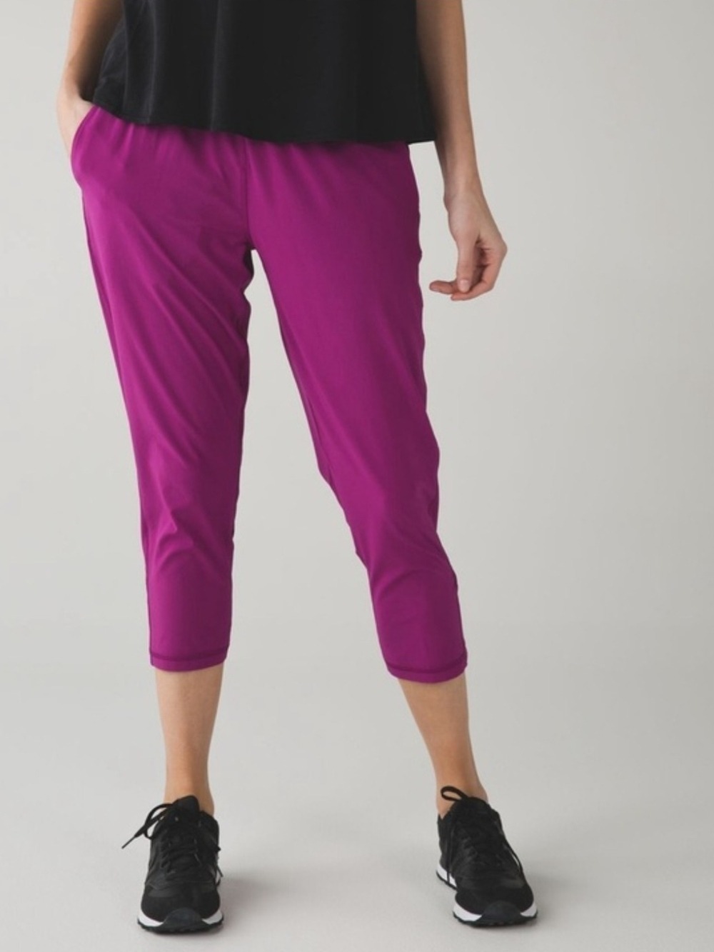 Lululemon Tranquil Crop Regal Plum Lightweight Relaxed Fit Size 2